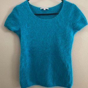 Gap short sleeve angora sweater XS